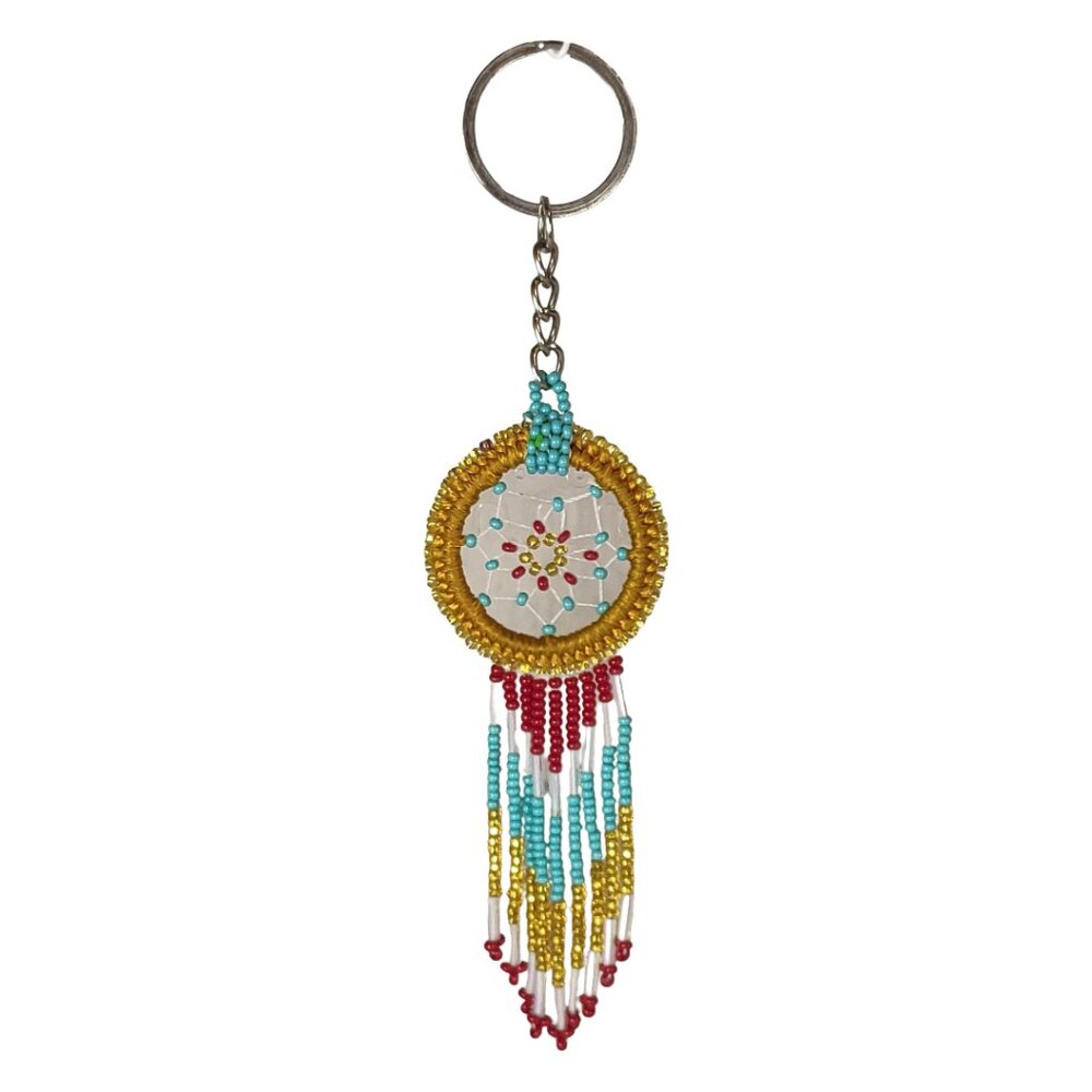 Beaded Dream Catcher Keychain (Yellow, Red, White, Turquoise)